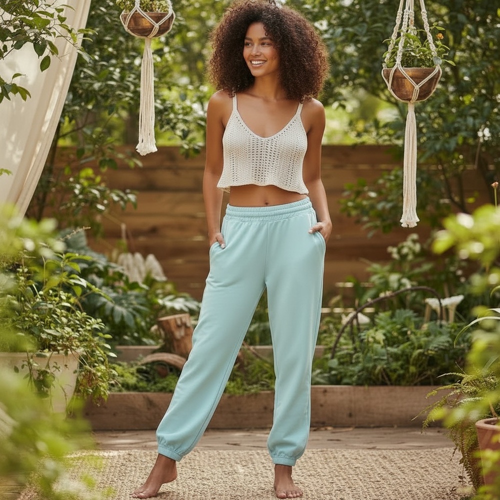 Sundry Sky Blue Jogger Pants